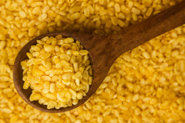 Mung Dal Namkeen in a spoon